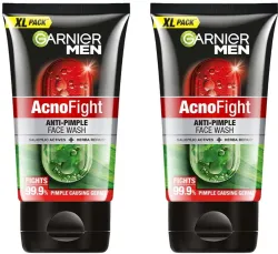 Garnier Men Acno Fight, Salicylic Acid, Repairs Skin & Balances Oils, Anti-Pimple Face Wash (200 ml)