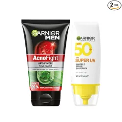GARNIER Men Acno Fight Face Wash + UV Sunscreen Set