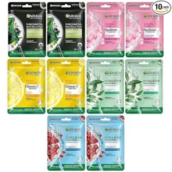 Garnier Skin Naturals, Face Mask Set 10 pcs