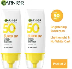 GARNIER Sunscreen - SPF 50 PA++++ Super UV Invisible Serum sunscreen For Men & Women (60 ml)