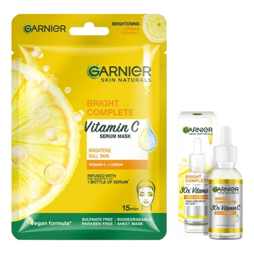 Image of Garnier Vitamin C Face Serum and Sheet Mask