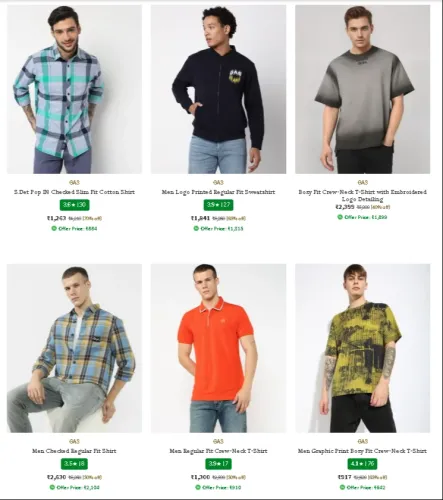 Image of Gas Men's Cloths up to 70% Discount
