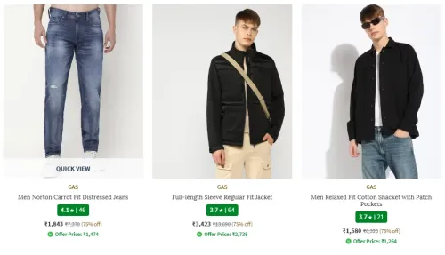 Image of GAS Men's Wear Flat 75% OFF
