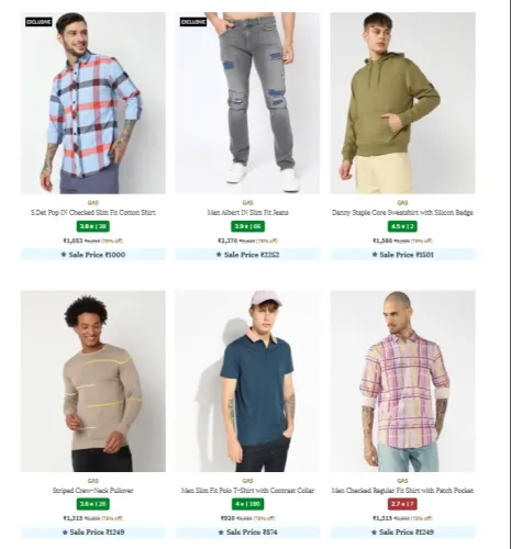 Image of GAS Men's Clothing at minimum 75% Discount