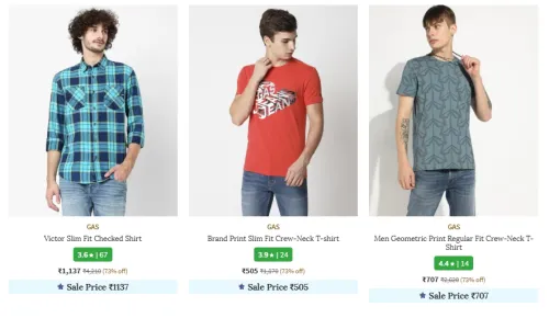 Image of GAS Mens Clothing Upto 73% Off