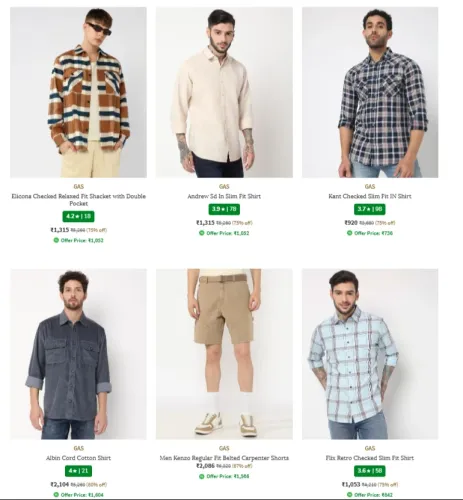 Image of Gas Men's Clothing up to 75% Discount
