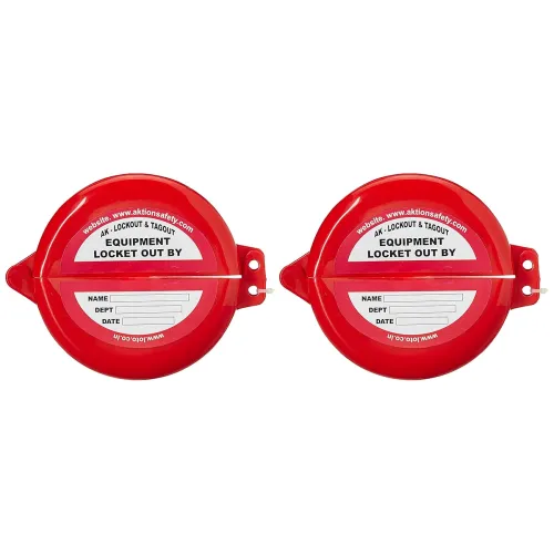 Image of Gate Valve Lockout Device AK-GVL-04 W, Red (Pack of 2)
