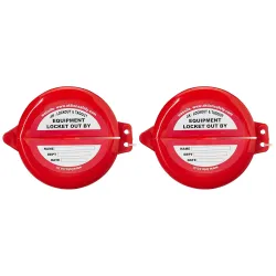 Gate Valve Lockout Device AK-GVL-04 W, Red (Pack of 2)