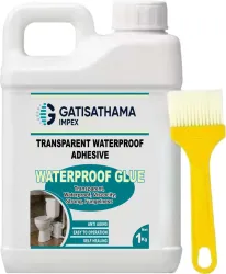 gatisathamaimpex Waterproof Glue Clear Gel Bathroom Roof Top Concrete No Leak Adhesive (1 KG) Adhesive (1 kg) 