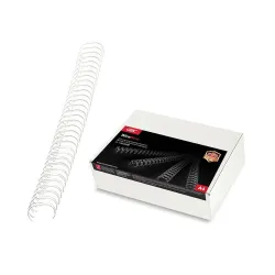 GBC Wire Binding Spines 6.0mm with 55 Sheet Capacity, White (Box of 100)