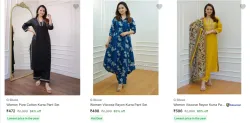G Bluxe Womens Ethnic Sets upto 84% Discount