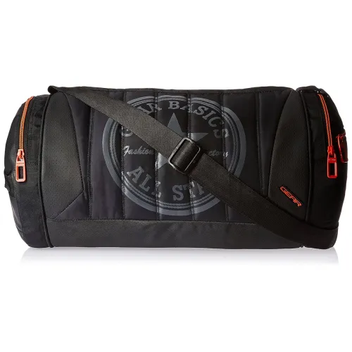 Image of Gear 22 ltr Black and Orange Gym Bag (DUFPRO2000106)