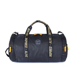 Gear Men/Women Inspired Alive Moving 33L Medium Water Resistant Polyester Travel Rolling Garment Bag Duffle Bag/Gym Bag/Sports Duffle (Black-Yellow), 25 Centimeters, Multicolor