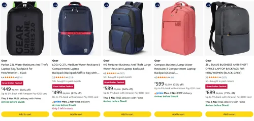 Image of Gear Backpack at minimum 75% Discount
