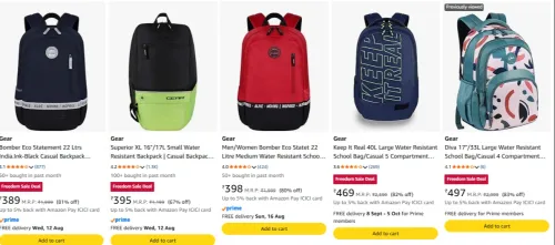 Image of Gear Backpack at minimum 80% Discount