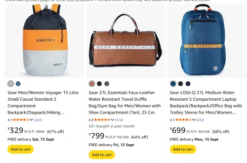 Image of Gear Backpack Minimum 60% Discount