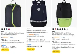 Gear Backpack Starting @ ₹299