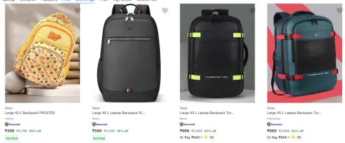 Image of Gear Backpack Starting @ ₹399