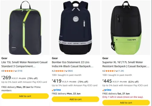 Image of Gear backpack up to 79% Discount 