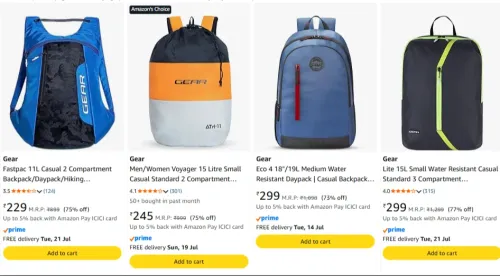 Image of Gear Backpack upto 77% discount 