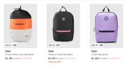 Gear Backpacks From ₹199