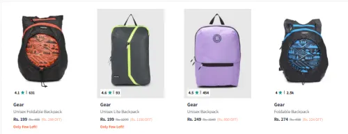 Image of Gear Backpacks Starting @ ₹199