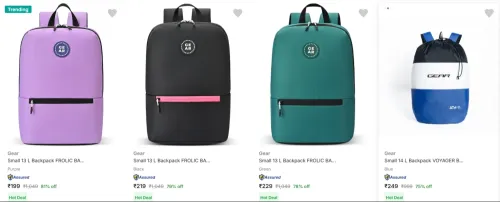 Image of Gear Backpacks starting at ₹199