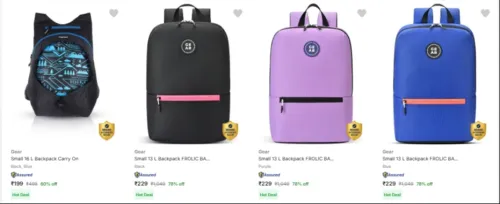 Image of Gear Backpacks Starting From @ ₹199