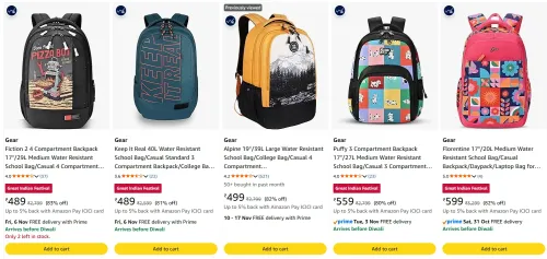Image of Gear Bags at minimum 80% Discount