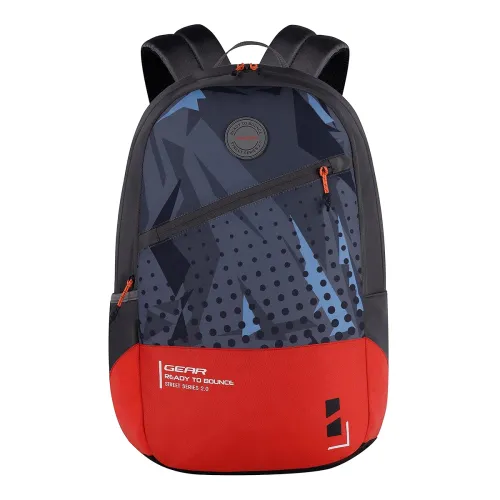 Image of Gear Bounce 27 Ltrs Casual Backpack (Grey-Orange), One Size (BKPBOUNCE0604)
