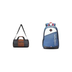 Gear Clubsport 3 9\/33L Faux Leather Duffle Bag+14 cms Blue Casual Backpack
