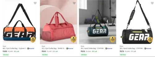 Image of Gear Duffel Bags at minimum 70% Discount