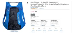 Gear Fastpac 11L Casual 2 Compartment Backpack