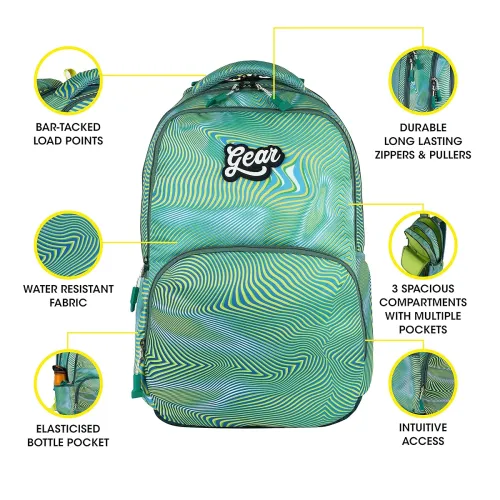 Image of Gear Harmony Moire 30 L Water Resistant School Bag