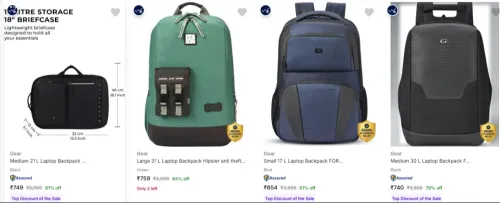 Image of Gear Laptop Bags upto 84% Discount