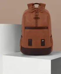 Gear  Large 31 L Laptop Backpack Classic Anti Theft Faux Leather
