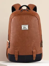 Gear  Medium 28 L Laptop Backpack Classic Leather without Anti Theft  (Tan)