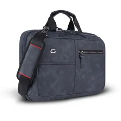Gear Professional 10L / 11inch Faux Leather Water Resistant Laptop Briefcase/Office Bag/Laptop Messenger For Men/Women (Navy - Black)