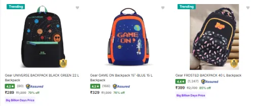 Image of Gear School Bags Upto 85% Discount
