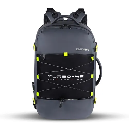 Image of Gear Turbo 45L Expandable Water Resistant Anti-Theft 4 Compartment Backpack/Laptop Bag/Briefcase For Men/Women With Rain