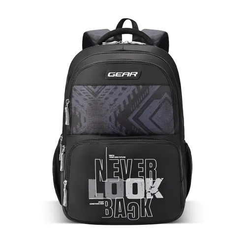 Image of Gear Vagabond 19"/ 24L Large Water Resistant School Bag/ Casual Backpack/ Daypack/ Laptop Bag for Boys/ Girls (Black - B