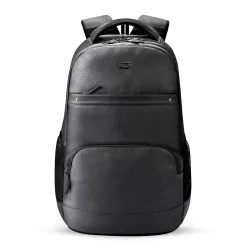 Gear Vintage2 Anti Theft Faux Leather 28 Ltrs Black Laptop Backpack (LBPVG2LTH0101)