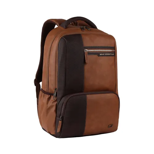 Image of Gear Vintage 4 19inch / 29L Anti Theft Faux Leather Medium Water Resistant 4 Compartment Laptop Backpack/Casual Backpack