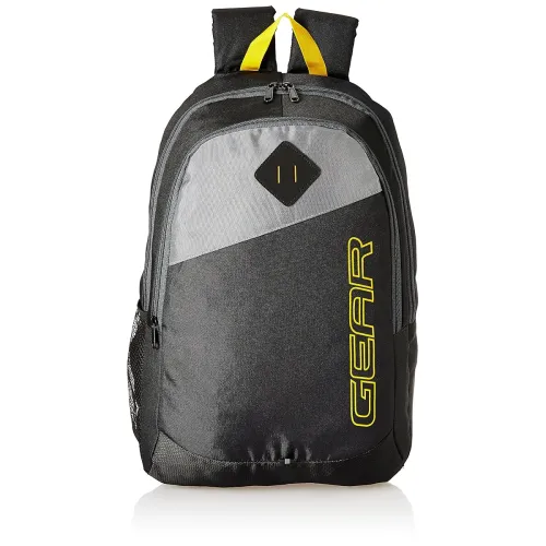 Image of Gear 21 Ltrs Black Grey Casual Backpack (MDBKPECO50104)