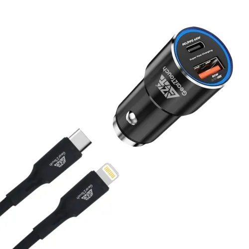 Image of GEARZTOUCH 125W Dual Port Fast Smart Car Charger
