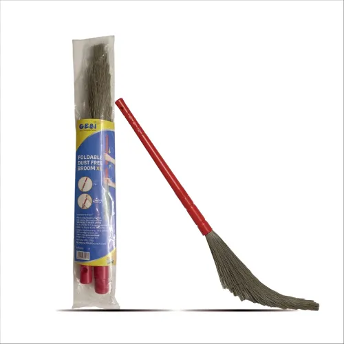 Image of GEBI's Foldable Broom: The Ultimate Dust-Free Cleaning Tool (red) - 1pc