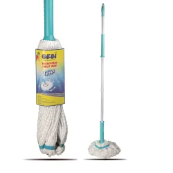 Gebi Quick-Drying Twist Mop with Absorbent Microfiber