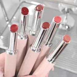 Gege Bear Moisturizing Solid Lip Gloss Set | High-Pigment Gloss Stick with Glossy Finish | Luxury Lipstick with Rich Col