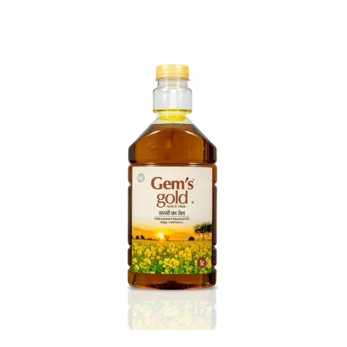Image of Gems Gold Cold Pressed Mustard Oil 1L Smart Bottle