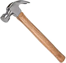 I/2LB Claw Hammer with Wooden Handle | Heavy-Duty Carpenter’s Hammer for Woodworking, Home Repair & Construction | Shock